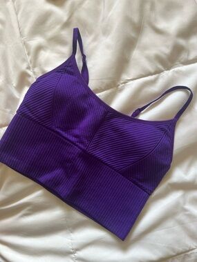 Victorias Secret Pink Seamless Ribbed Purple Bralette Tank